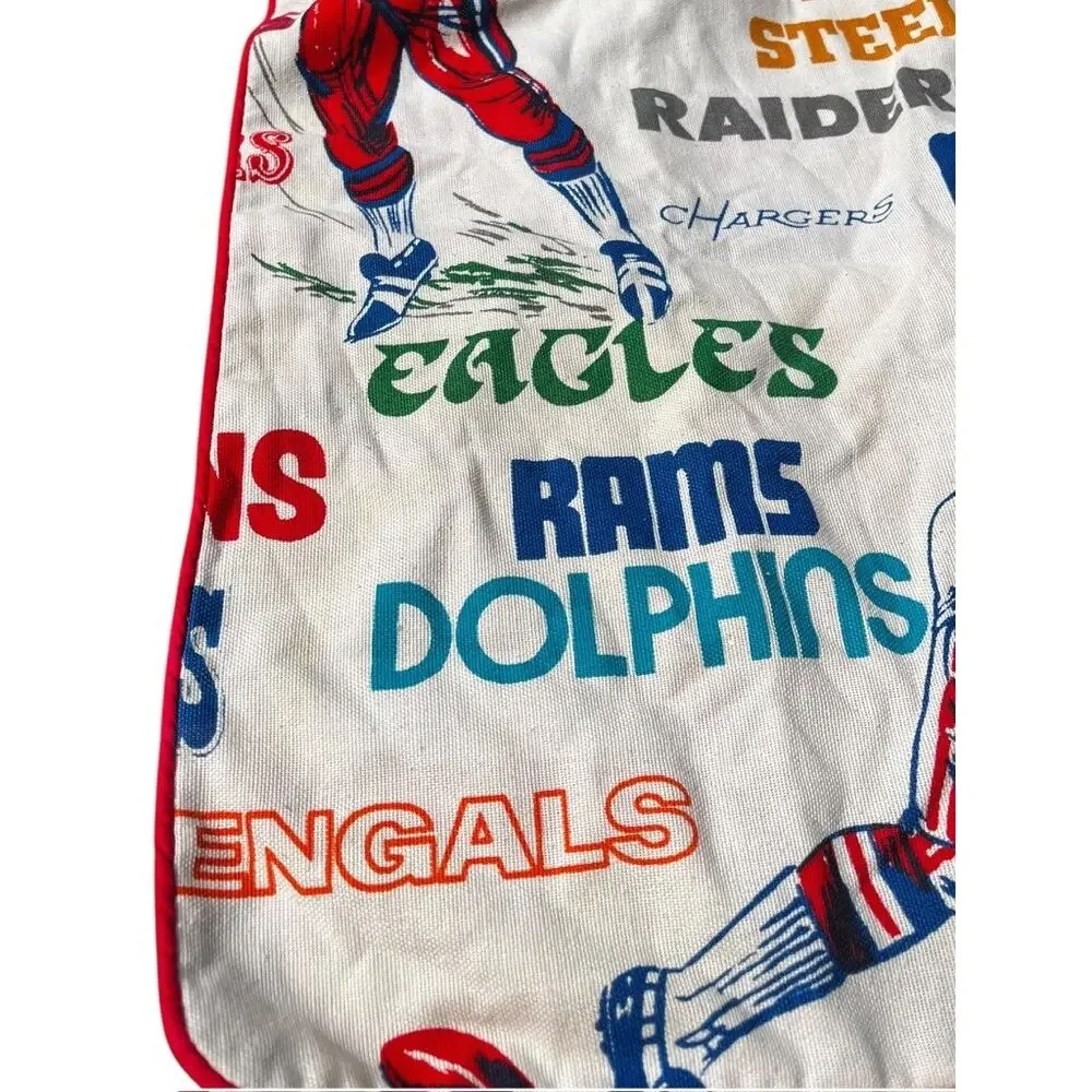 Vintage Sears 70s NFL Team Football Logos Pillow Sham | Standard